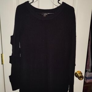 Woman's large black comfy sweater.